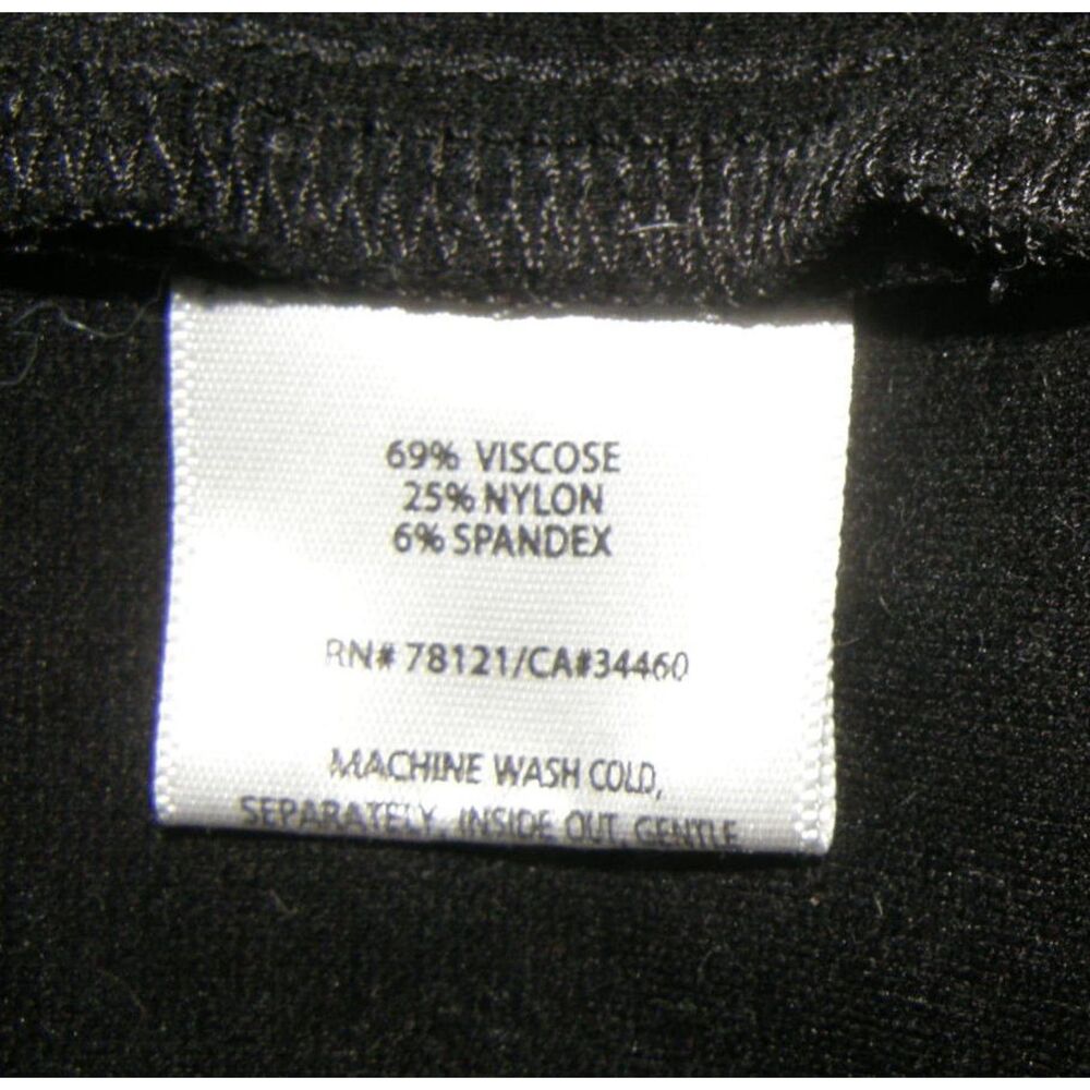 EILEEN FISHER Solid Black Sz Small Sleeveless Stretchy Knee Length Sheath Dress - Picture 6 of 6